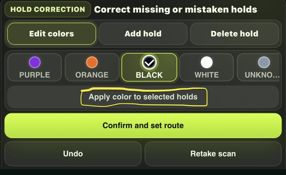 After screenshot showing batch hold editing controls.